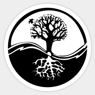 Tree Of Life Yin Yang Sticker